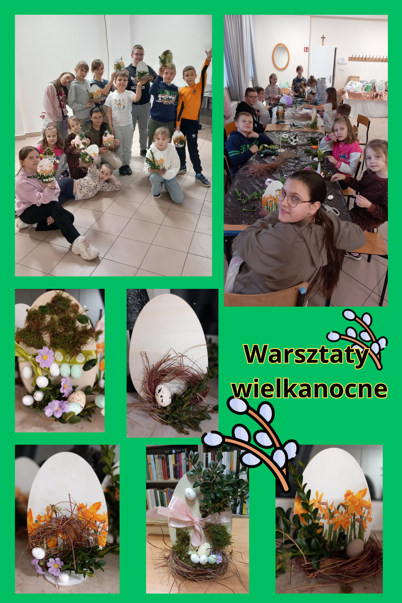 Warsztaty wielkanocne w bibliotece w Uzdowie