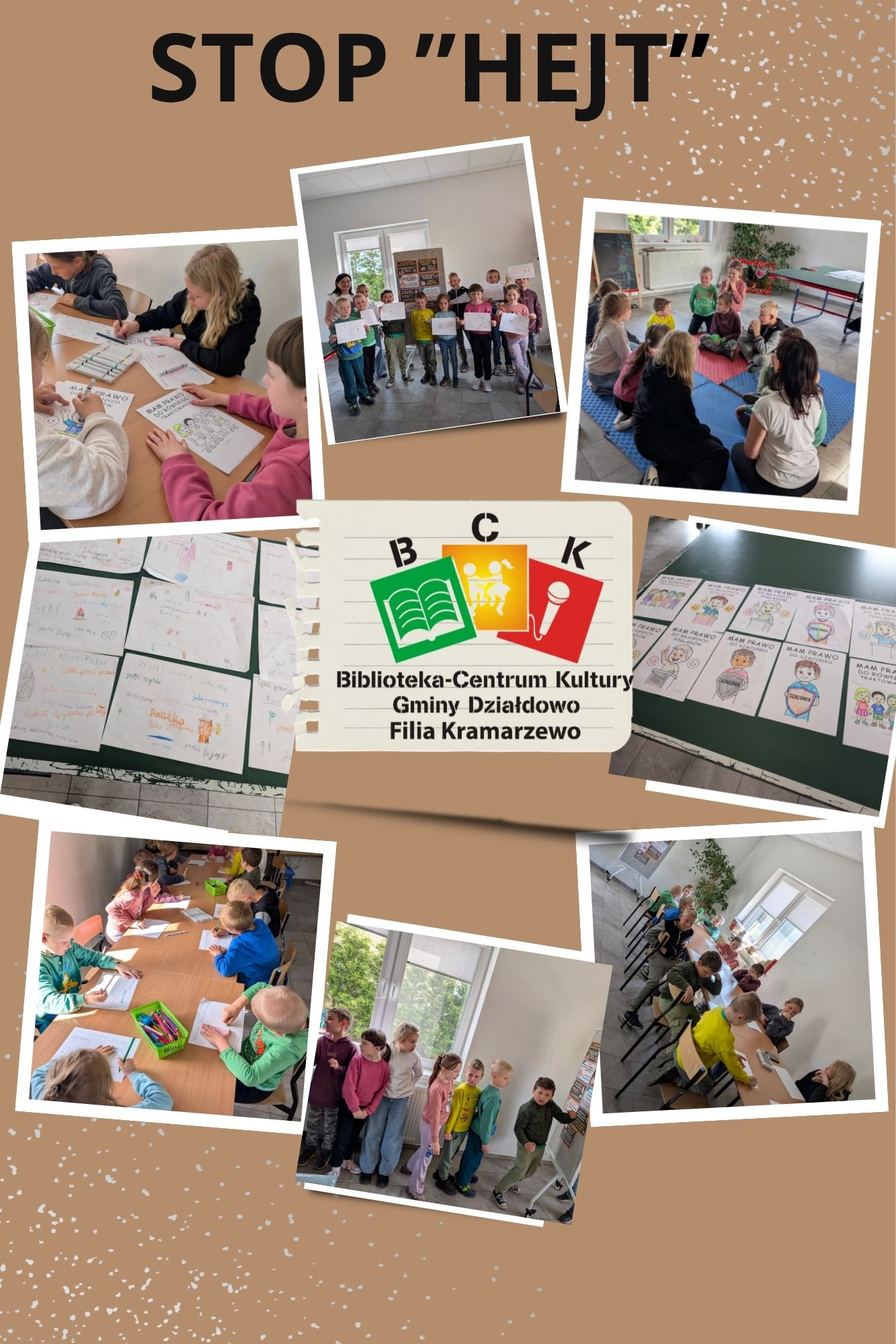 Zajęcia STOP ” HEJT” w świetlicy w Kramarzewie