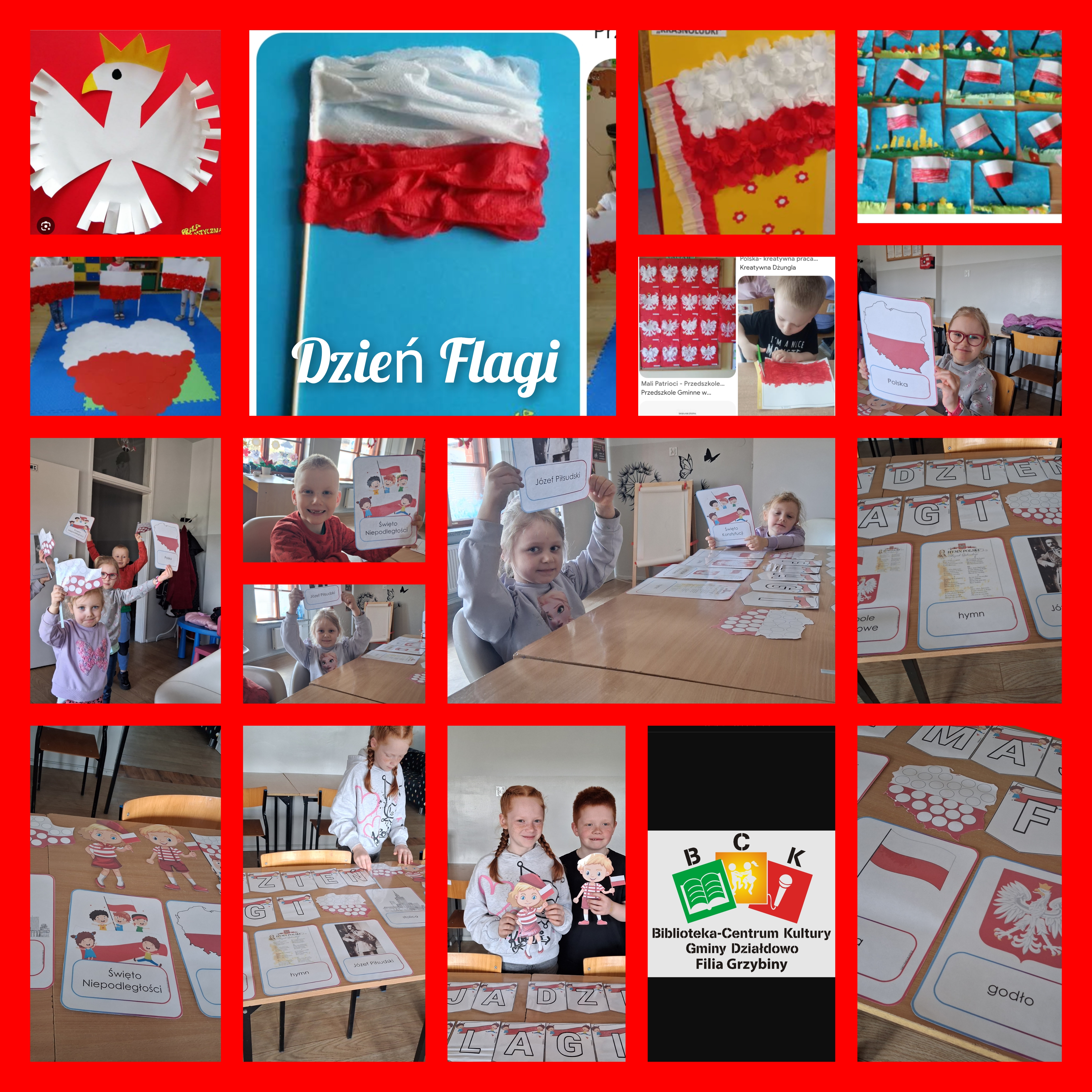 Dzień Flagi w świetlicy w Grzybinach