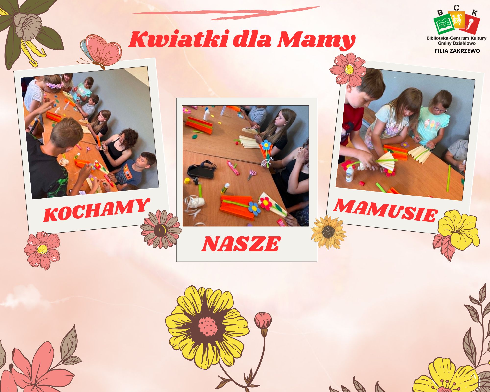 Kwiatki dla mamy Świetlica w Zakrzewie